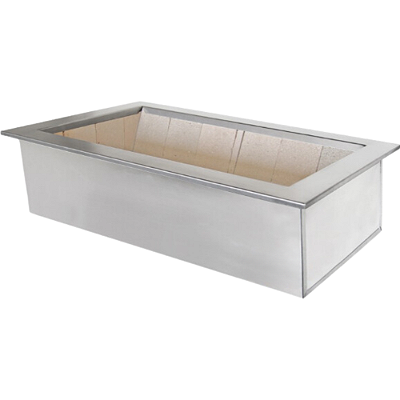Braseiro Caixa Dupla em Inox de Embutir - M - 60x35 cm