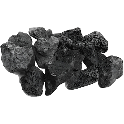 Pedra Vulcânica Premium Para Lareira ou Churrasqueira de 4 a 7 cm - Preta - 3 Kg