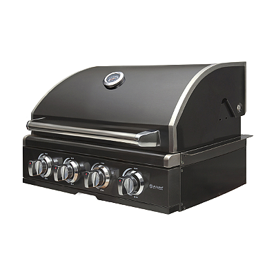 Churrasqueira a Gás Alluma Pro em Inox 304 Black Titanium - 4 Queimadores - A400PROBLACK