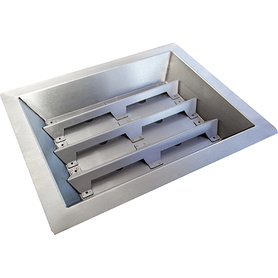 Bandeja de Carvão e Pedra Vulcânica em Inox 430 - A200