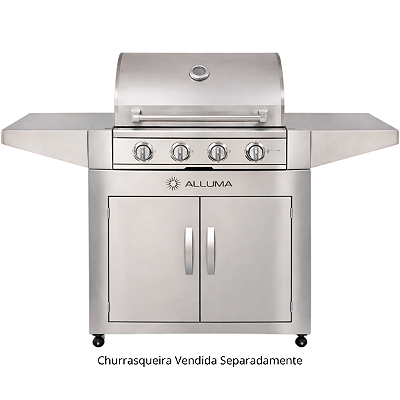 Carrinho Alluma Para Churrasqueira a Gás Em Inox 304 - Modelos A200