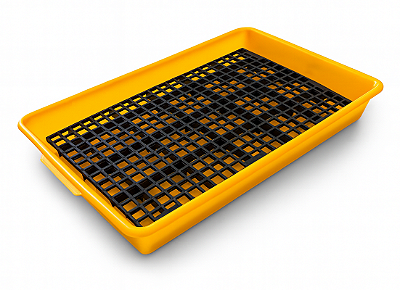 Bandeja Sanitário Saniplus Para Mini Coelho Porquinho da India Chinchila Cor Amarelo