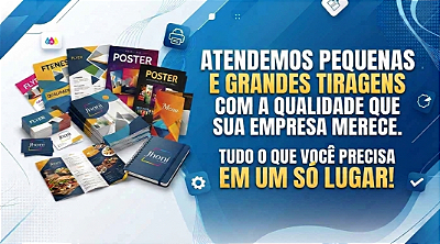 Impressos pequenas e grandes tiragens
