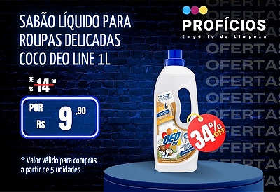 SABÃO LÍQUIDO PARA ROUPAS DELICADAS COCO DEO LINE 1L REF.:160007-1