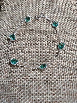 Pulseira feminina coração