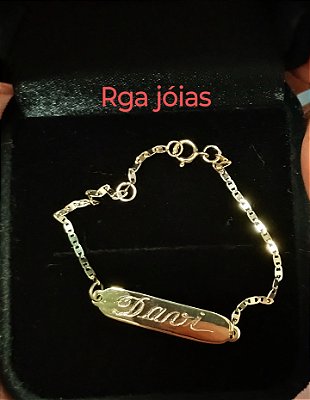 Pulseira infantil em ouro 18k