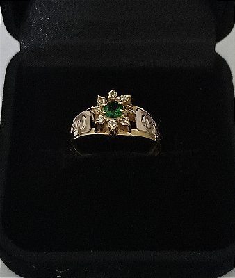 Anel de grau feminino em ouro 18k