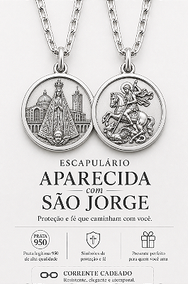 Escapulário Prata Legítima 950 - 65cm