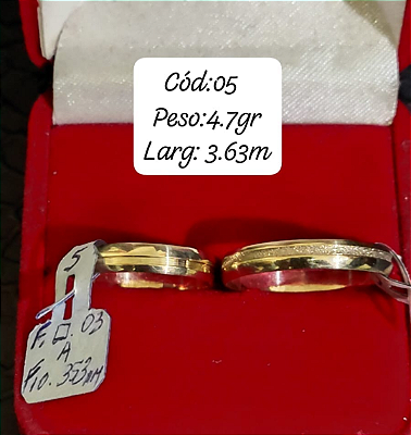 Alianças em ouro 18k