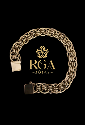 Pulseira masculina em ouro 18k