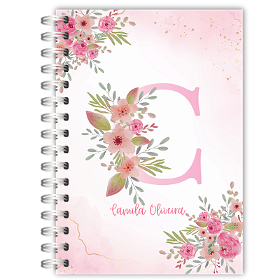 Caderno: Alfabeto Aquarela Rosa