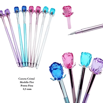 Caneta Flor de Cristal