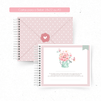Diário de Cartas para Bebê: Borboleta Floral