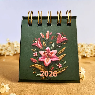 Lírios Coleção Flores Noite - Mini Calendário 2026