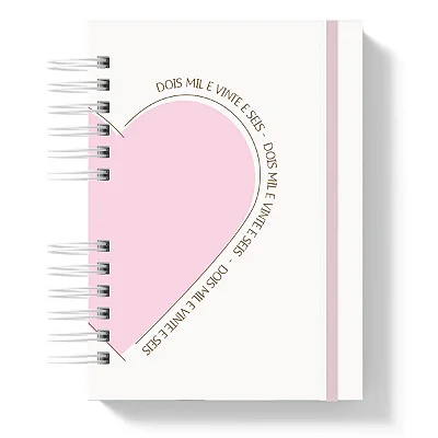 Planner: Meio Coração Dois Mil e Vinte e Seis