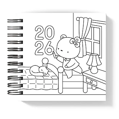 Planner: P&B Ursinha 2026 - Color Me 2026 Quadradinha