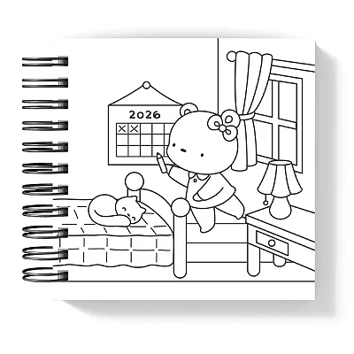Planner: P&B Ursinha - Color Me 2026 Quadradinha
