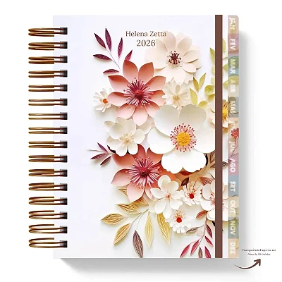 Planner: Helena Coleção Flores e Papel - Hábitos 2026