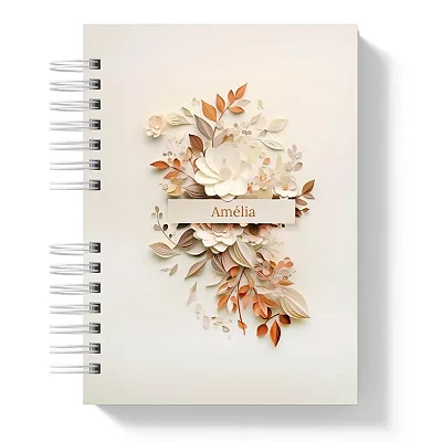 Planner Compacto: Amélia 2026 - Coleção Flores e Papel