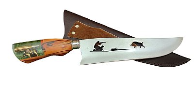 Faca churrasco Caçador e javali 10"