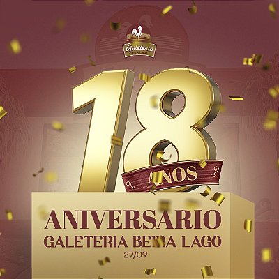 Promoção de Aniversário - 18 Anos - 27 DE SETEMBRO