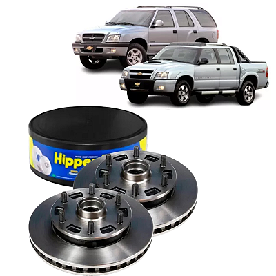 Par de Disco Freio Ventilado Dianteiro Blazer S10 4X2 1997 a 2011