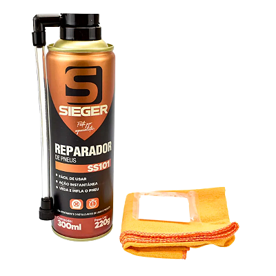 Reparador Instantâneo De Pneus Automotivo 300ml Sieger