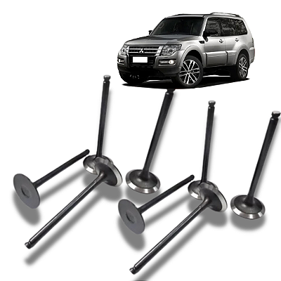 Kit 8 Válvula Admissão 8 Válvula Escape L200 Triton Pajero Sport 3.2 Motor 4M41 2008 a 2016