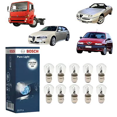 Kit 10 Lampadas 2 Polos 12V 21/5W Spider 3.0 V6 1998 A 2006