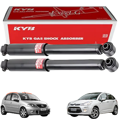Par Amortecedor Traseiro Citroen C3 1.6 2003 2004 Ate 2012