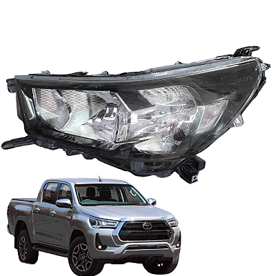 FAROL COMPLETO LADO DIREITO HILUX SRX 2020 A 2022 COM LEDS