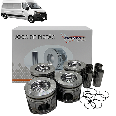 Jogo Pistão 0.50 Master 2.3 16v 2013 A 2025 Canaleta Aço