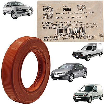 Retentor do Eixo Comando de Válvulas Clio Megane e Kangoo