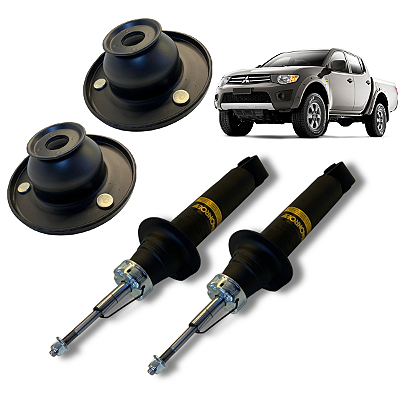 Par Amortecedor Dianteiro + Coxim Superior L200 2007 A 2016