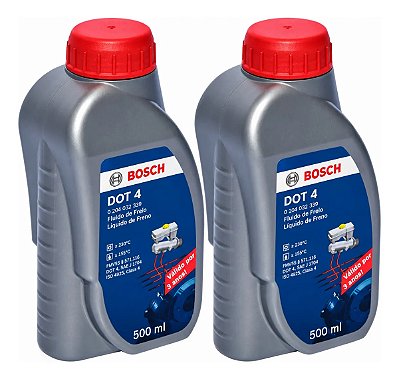 Kit 2 Fluídos de Freio Dot 4 P/ Carros e Motos Bosch
