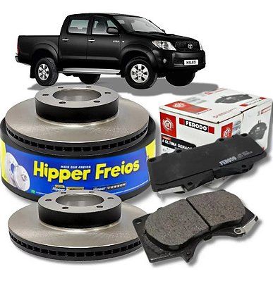 Kit Disco Pastilha Freio Cerâmica Hilux Sw4 2002 2003 a 2015