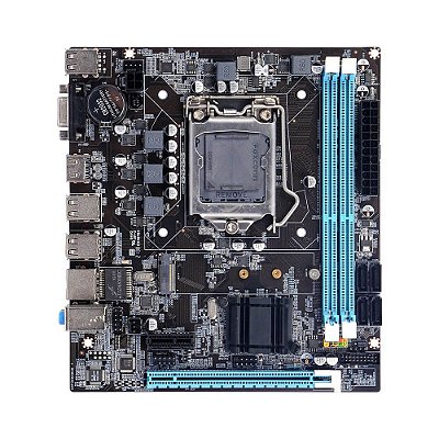 Placa Mae H61 Lga 1155 Bluecase BMBH61-G2GH-M2 Rev 2.0 Oem Ddr3 Rede 10/100/1000 - 16gb/Vga/Hdmi/M.2 Nvme/Micro-Atx