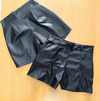 Short couro fake