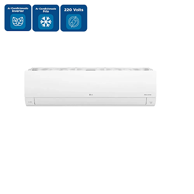 Ar Condicionado Split Hi Wall Inverter LG Dual Compact +IA R-32 12000 BTU/h Frio S3NQ12JAQAL.EB2GAM1 – 220 Volts