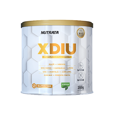 Nutrata X Diu 200g Sabor  Maçã, Hibisco , Chá verde , Carqueja , Uva, Limão, Hortelã, Cúrcuma, Alecrim, Pimenta Preta.