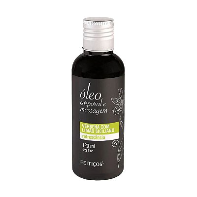 Óleo Aromático para Massagem Corporal - Verbena Com Limão Siciliano Refrescância - 120ml - Feitiços
