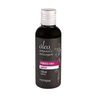 Óleo Aromático para Massagem Corporal - Pimenta Rosa Exótico - 120ml - Feitiços