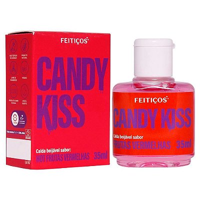 Gel Corporal Candy Kiss Beijável - Frutas Vermelha - 35ml - Feitiços