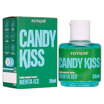 Gel Corporal Candy Kiss Beijável - Menta Ice - 35ml - Feitiços