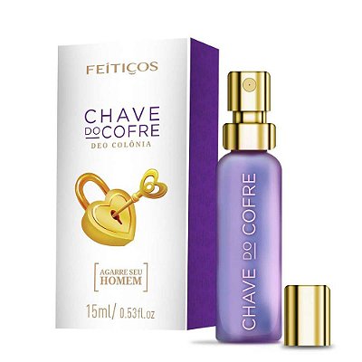 Perfume Afrodisíaco Sedução - Chave do Cofre - Colônia 15ml - Feitiços