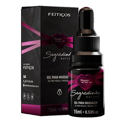 Gel Excitante e Lubrificante Íntimo Segredinho - Natural - 15ml - Feitiços