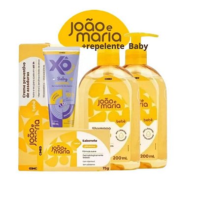 Kit Bebê João e Maria Bebê e Repelente Hora do Sono