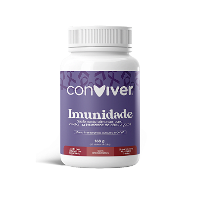 Imunidade Conviver | Suplemento Mastigável para cães e gatos 168g