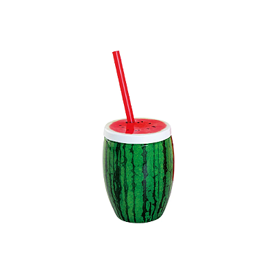 Copo Melancia com Canudo 650ml