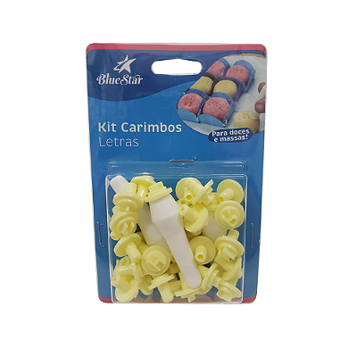 kit Carimbos para Doces e Massas  Letras Blue Star